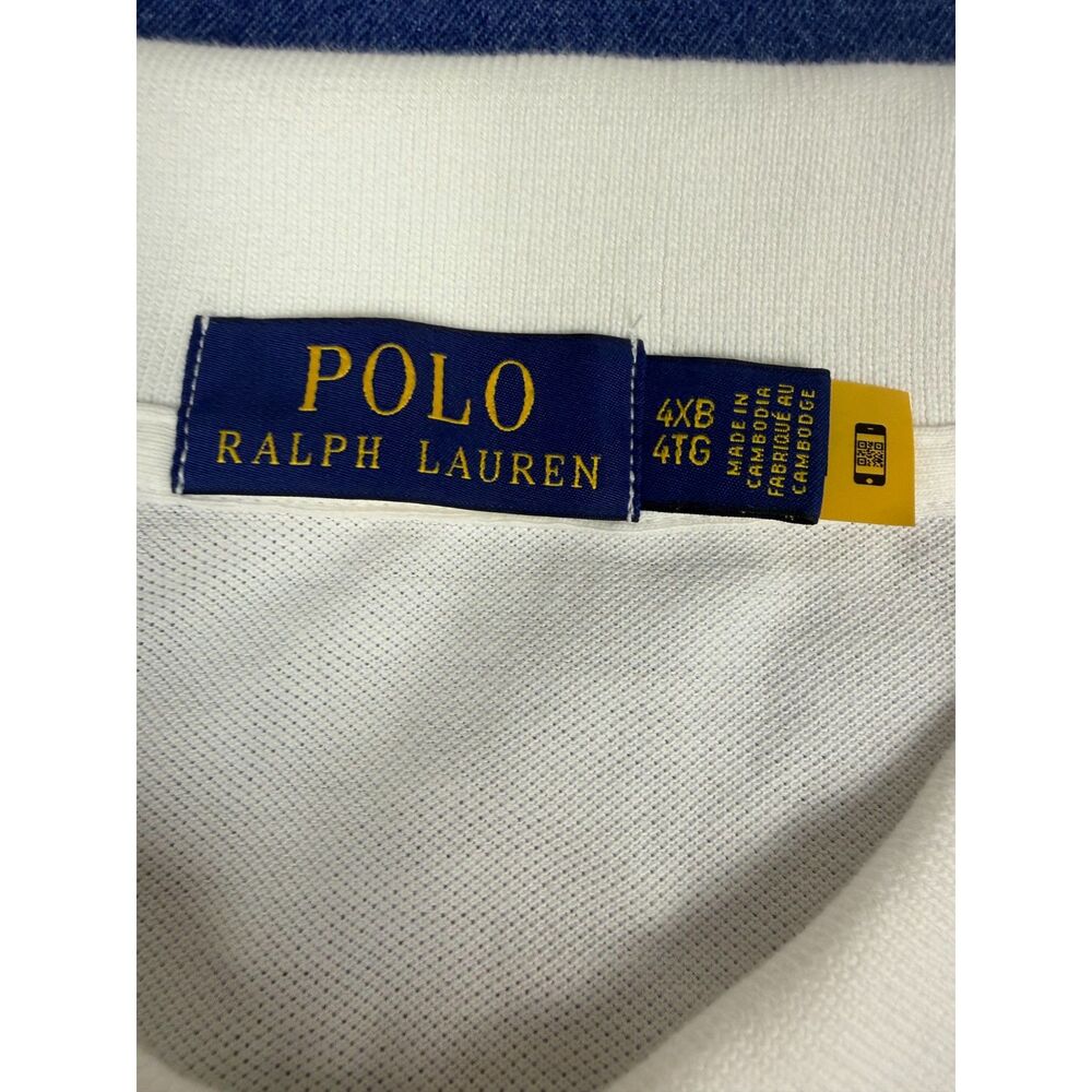 Polo Ralph Lauren Mens 4xb White Polo Shirt Embro… - image 5